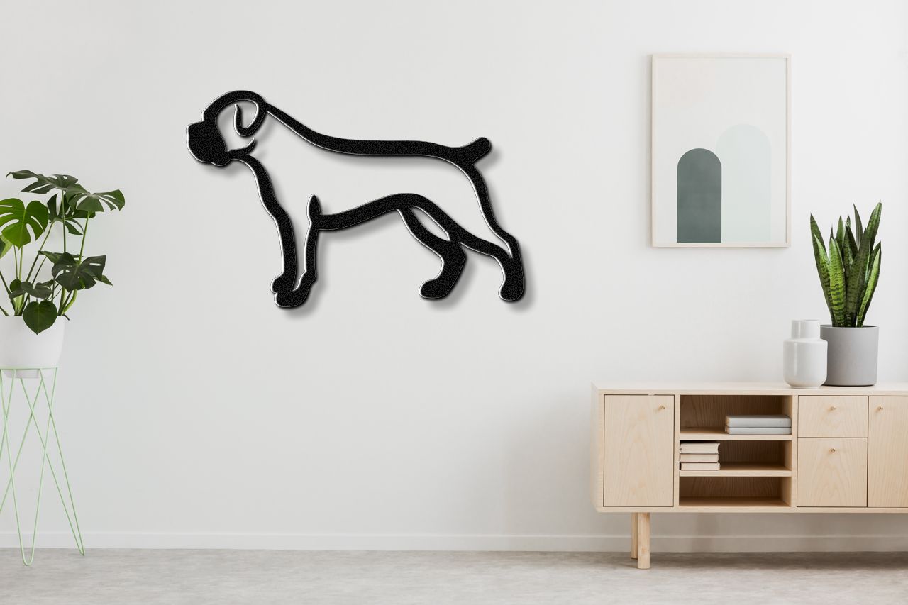 Boxer Dog Metal Wall Art