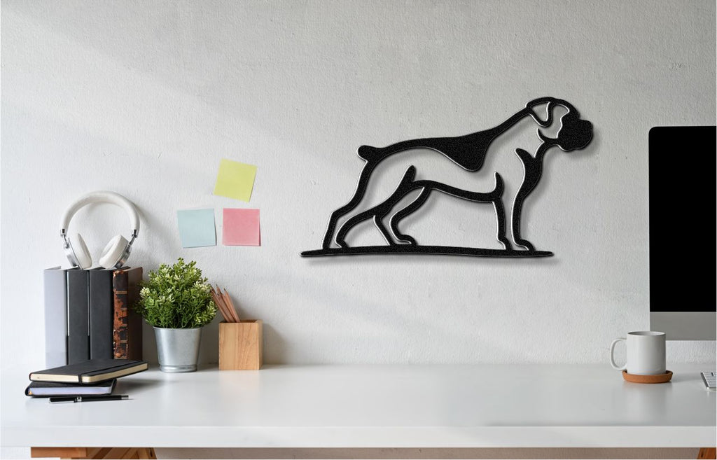 Boxer Dog Metal Wall Art
