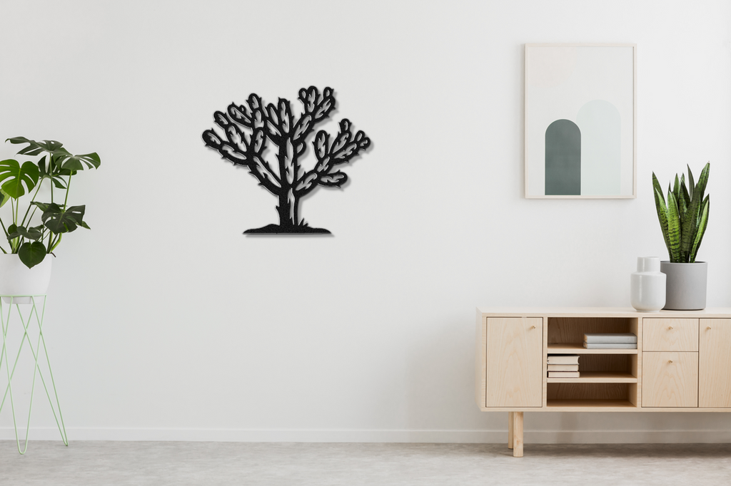 Cholla Cactus Metal Wall Art