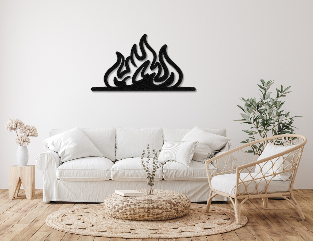 Abstract Fire Metal Wall Art