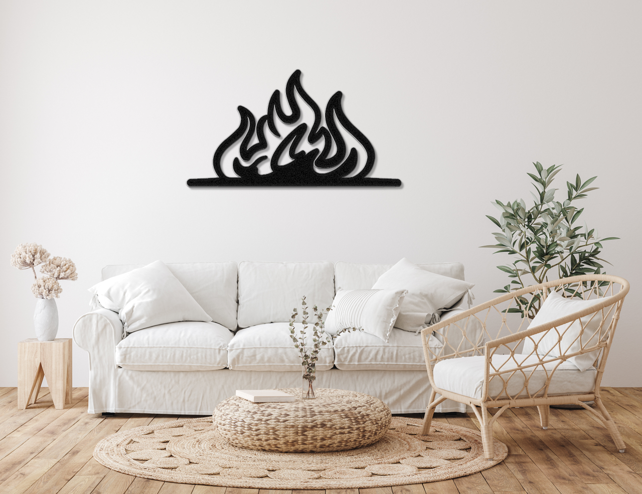Abstract Fire Metal Wall Art