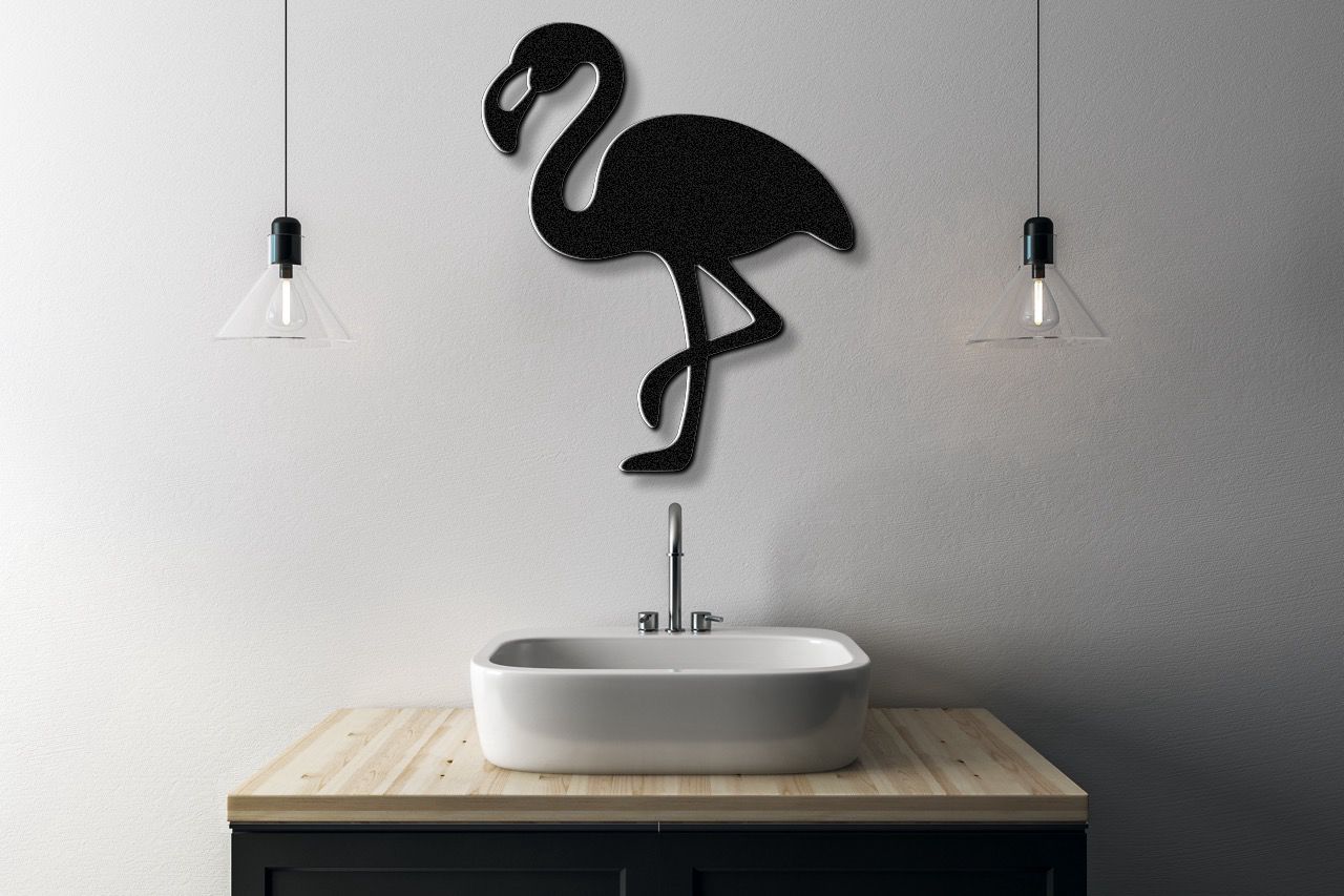 Flamingo Metal Wall Art
