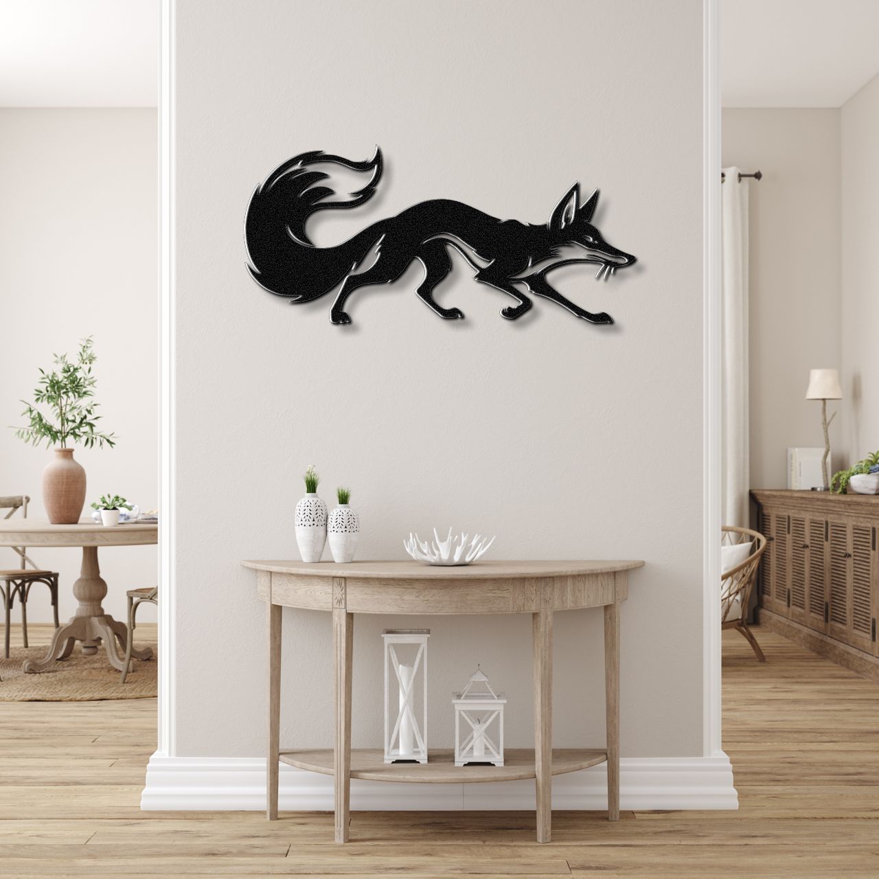 Sneaky Fox Metal Wall Art