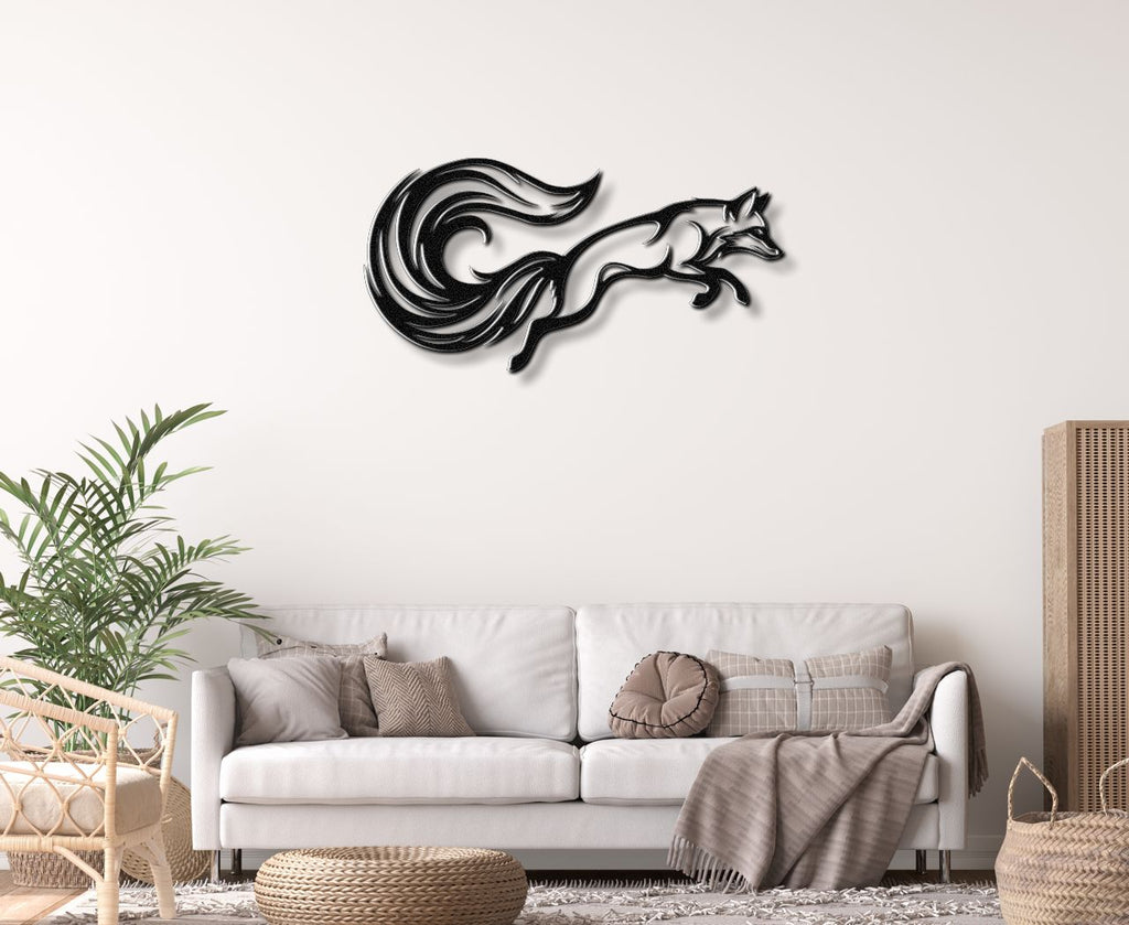 Sneaky Fox Metal Wall Art