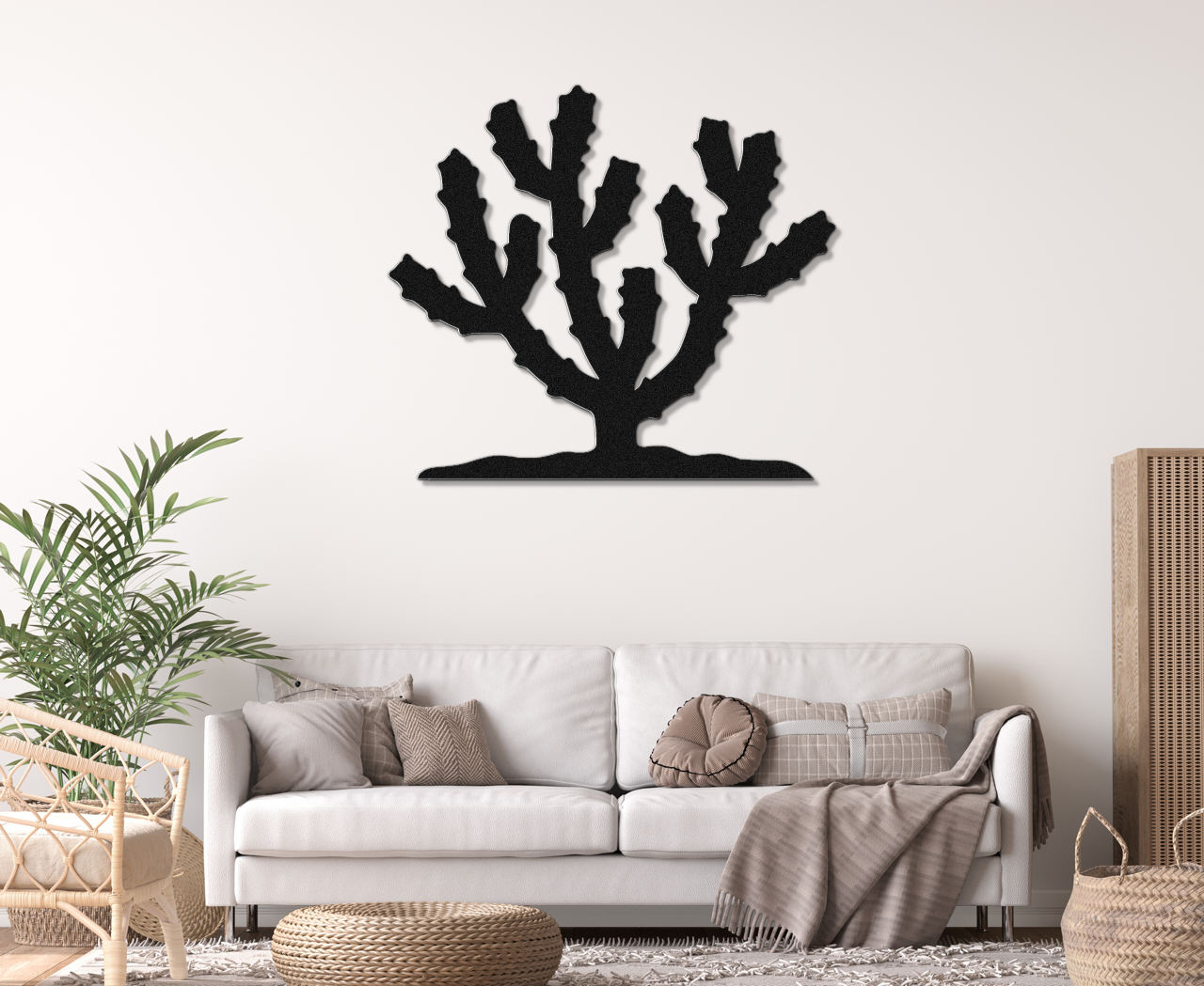 Cholla Cactus Metal Wall Art