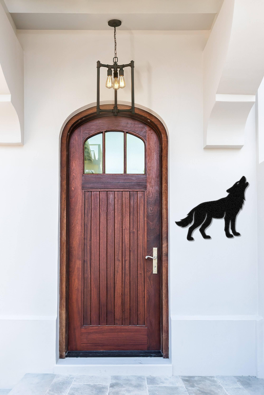 Howling Coyote Metal Wall Art