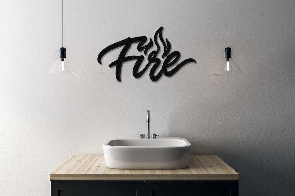 Abstract Fire Metal Wall Art