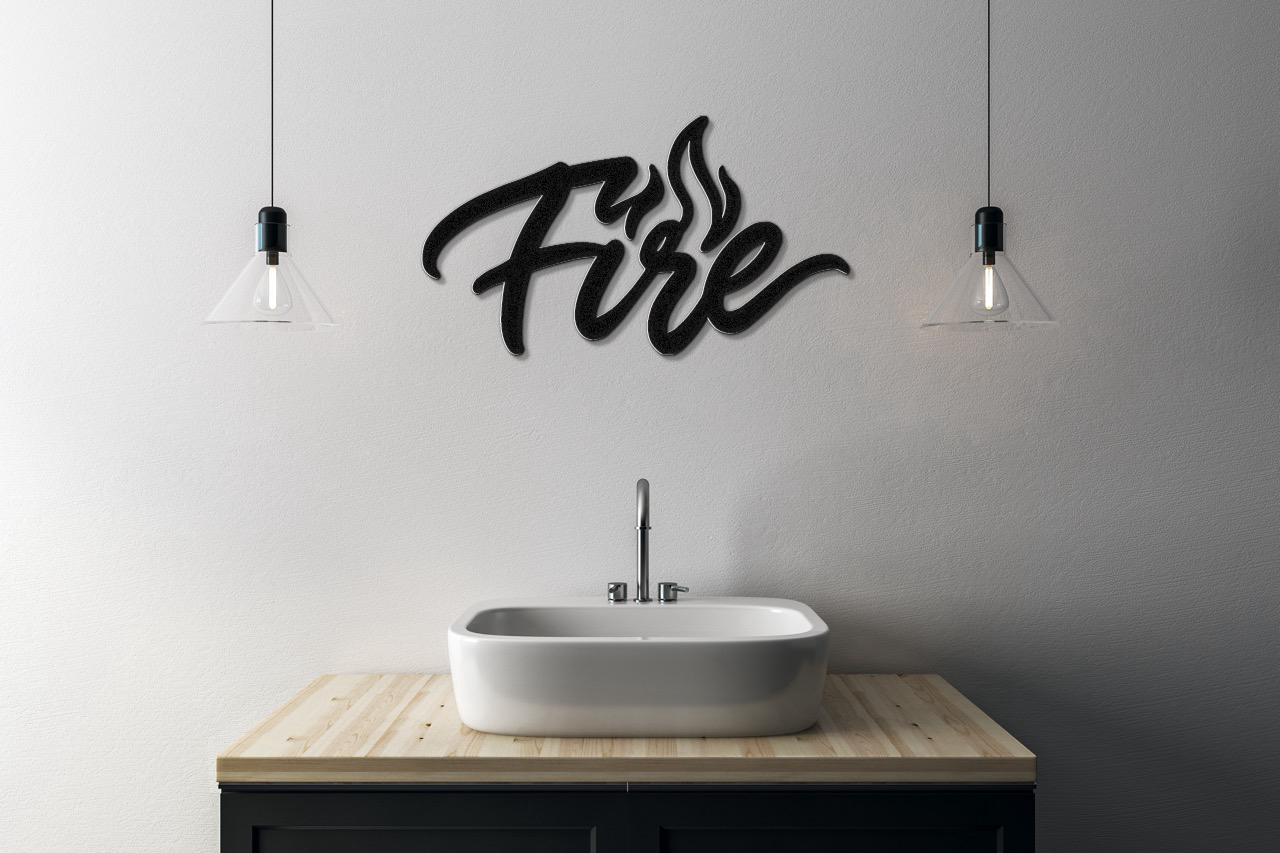 Abstract Fire Metal Wall Art