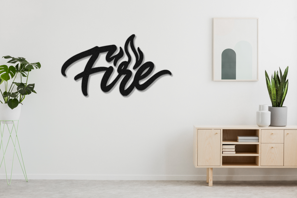 Abstract Fire Metal Wall Art