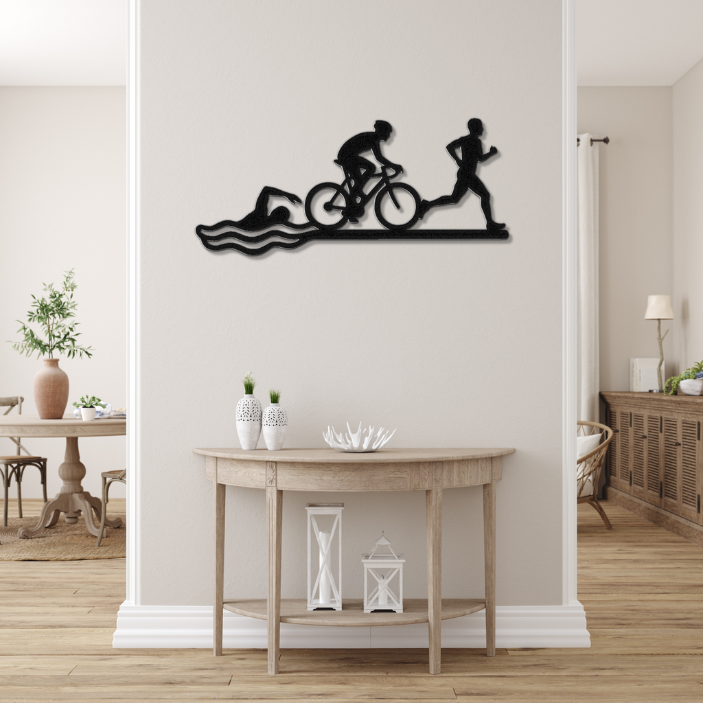 Triathlon Metal Wall Art