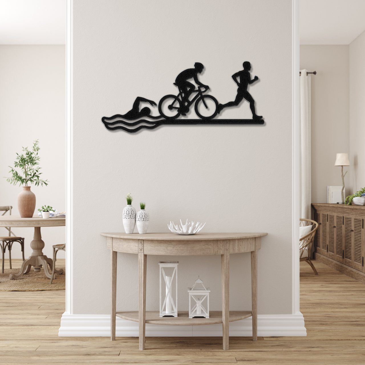 Triathlon Metal Wall Art