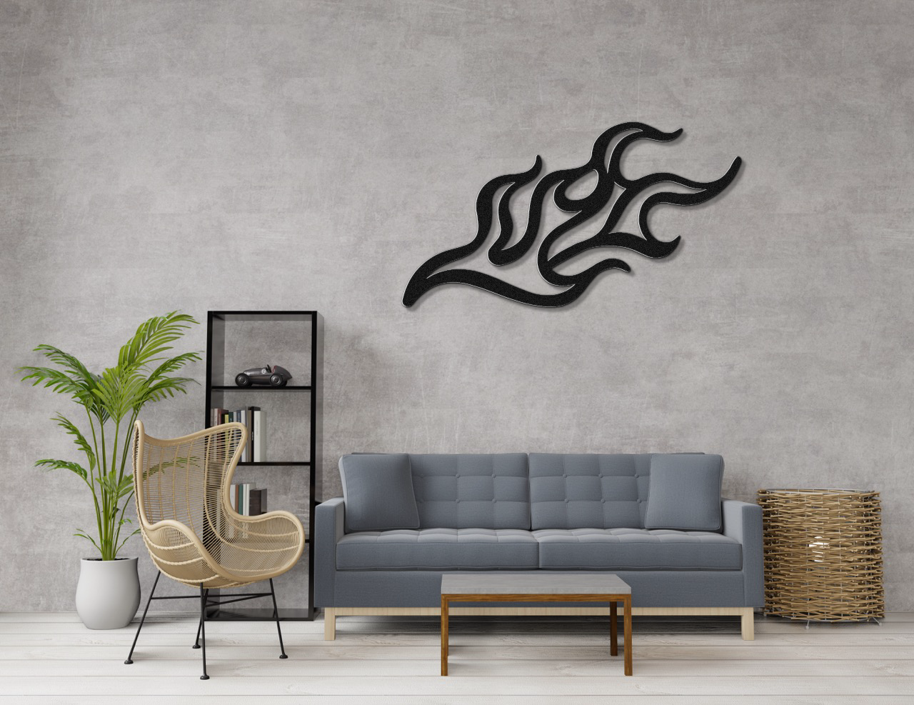 Abstract Fire Metal Wall Art