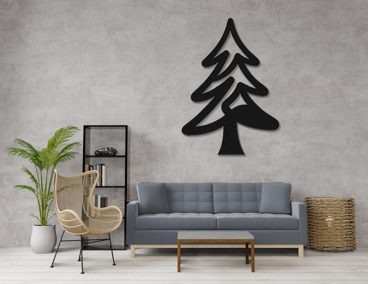 Pine Tree Metal Wall Art
