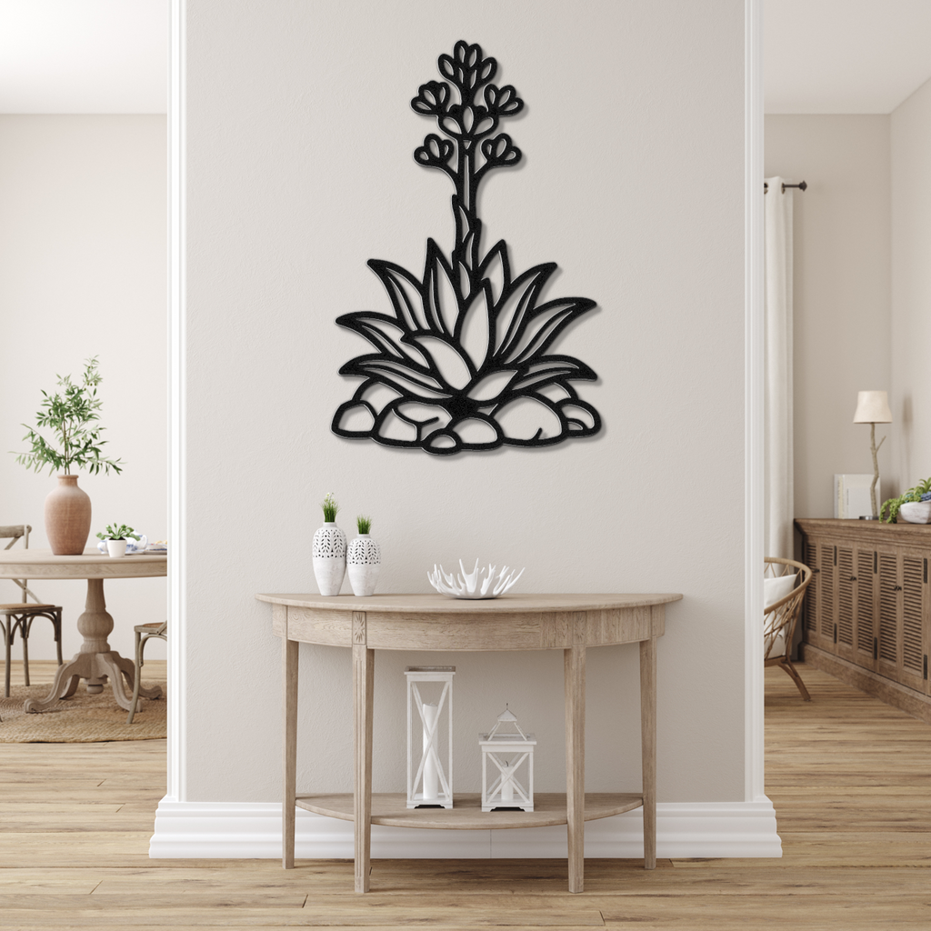 Blooming Agave Metal Wall Art