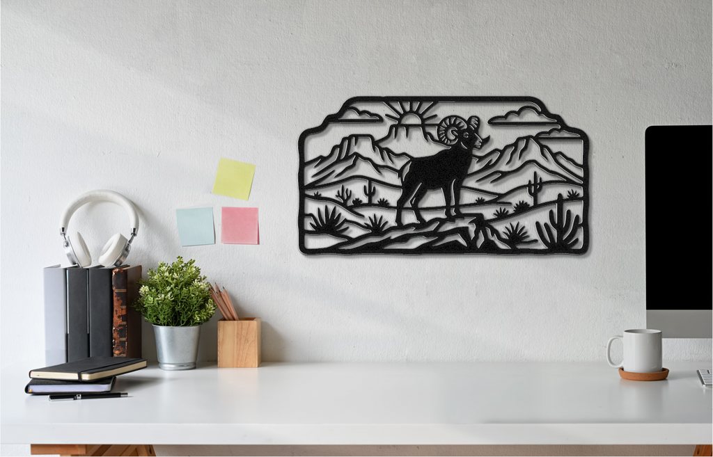 Bighorn Sheep Metal Wall Art