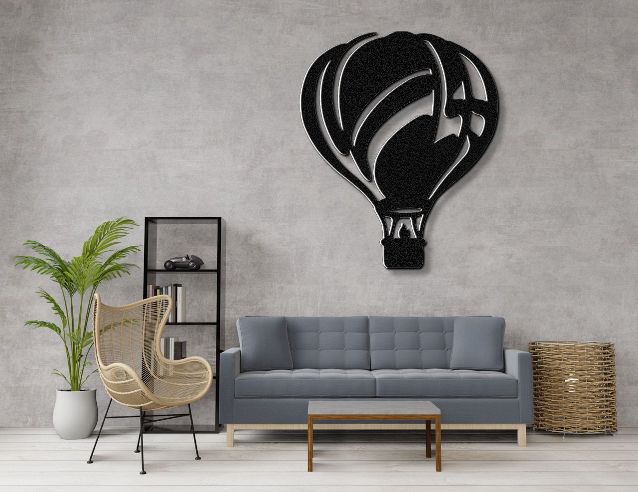 Hot Air Balloon Metal Wall Art