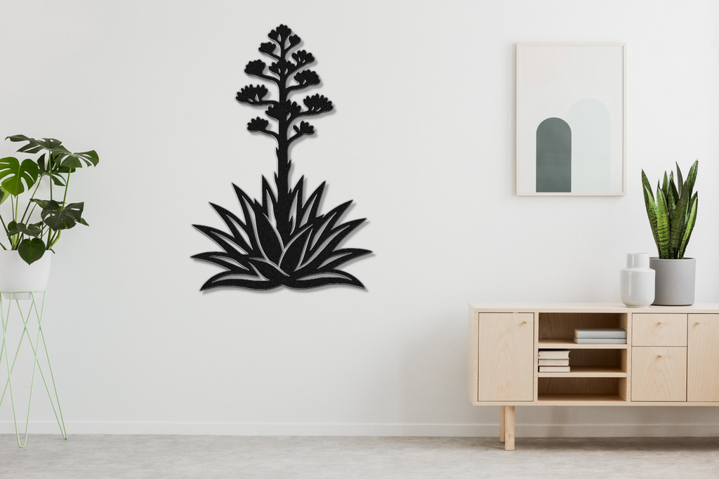 Blooming Agave Metal Wall Art