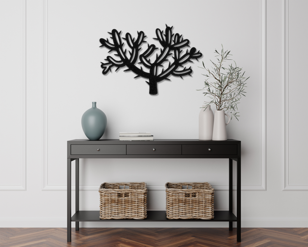 Cholla Cactus Metal Wall Art