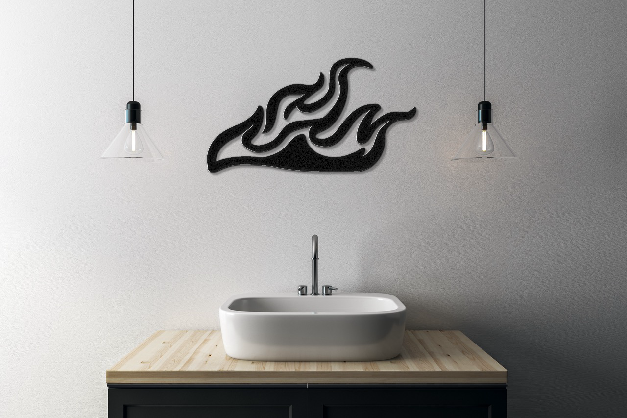 Abstract Fire Metal Wall Art