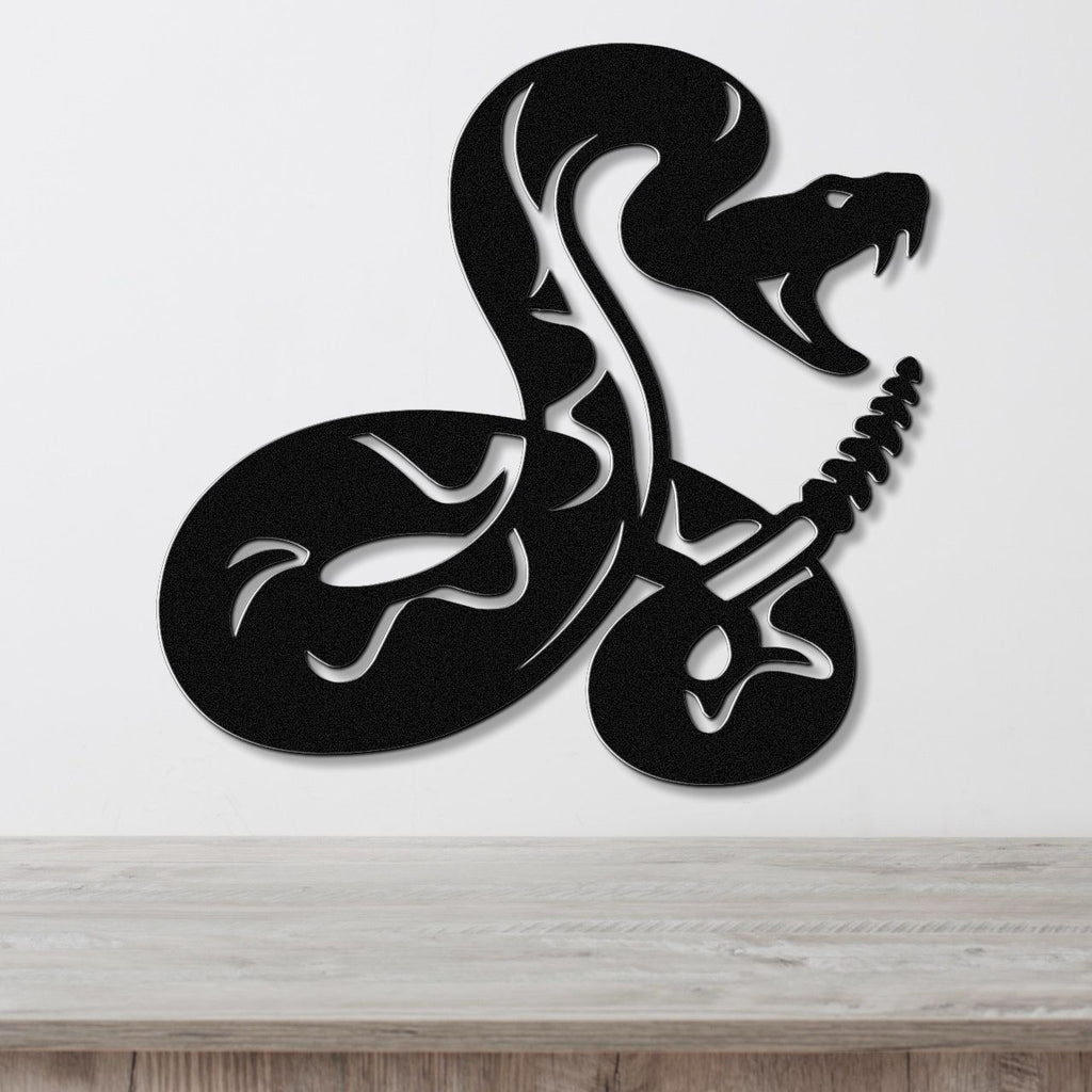 Striking Snake Metal Wall Art