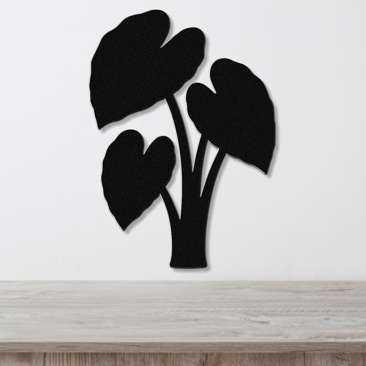 Elephant Ear Plant Metal Wall Art