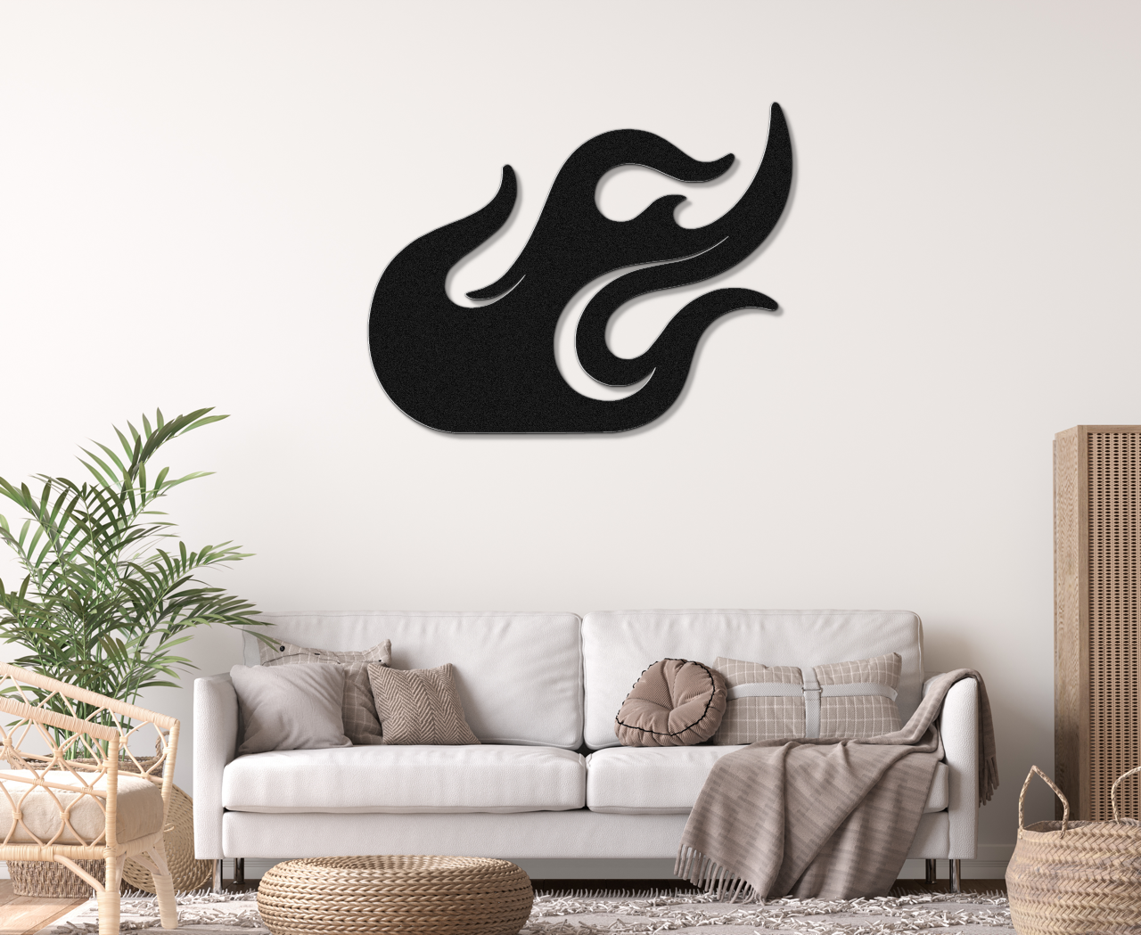 Abstract Fire Metal Wall Art