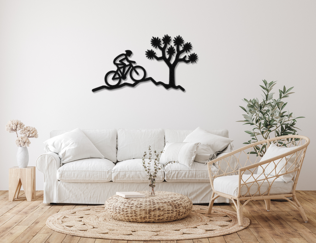 Joshua Tree Cycling Metal Wall Art