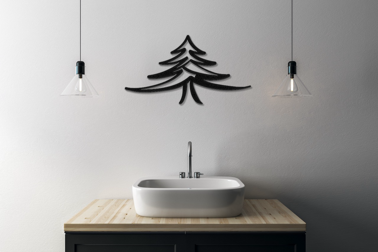 Pine Tree Metal Wall Art