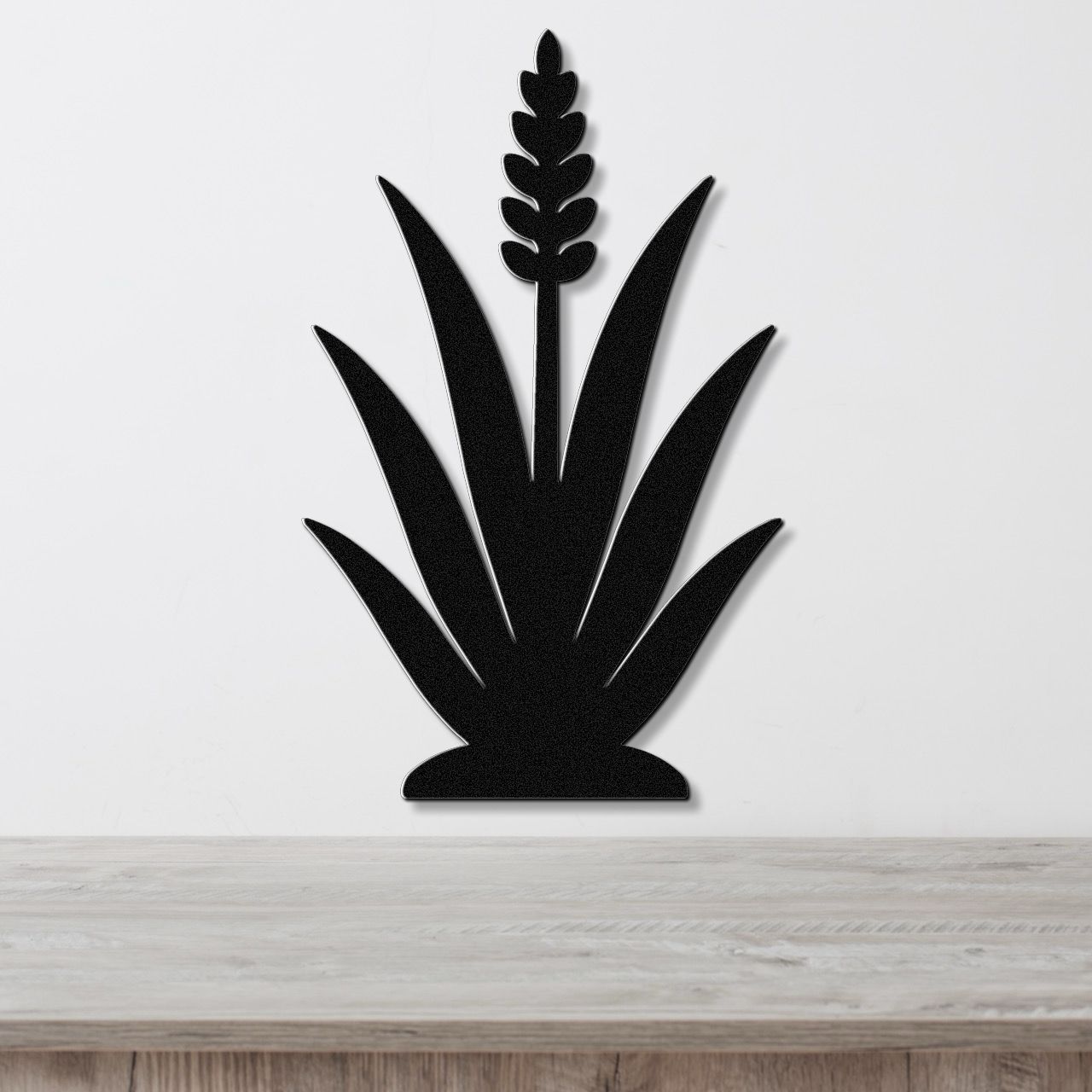 Abstract Agave Aloe Flower Metal Wall Art