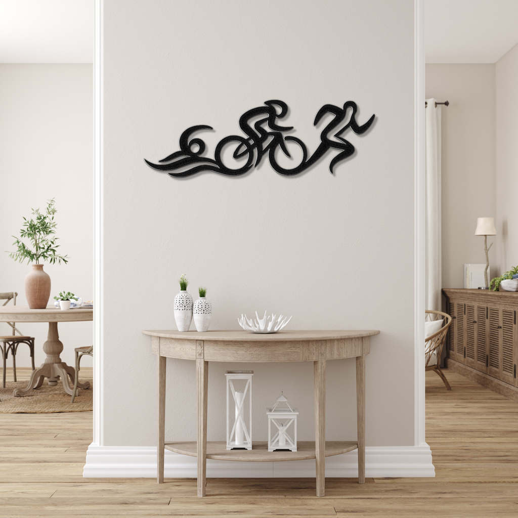 Triathlon Metal Wall Art