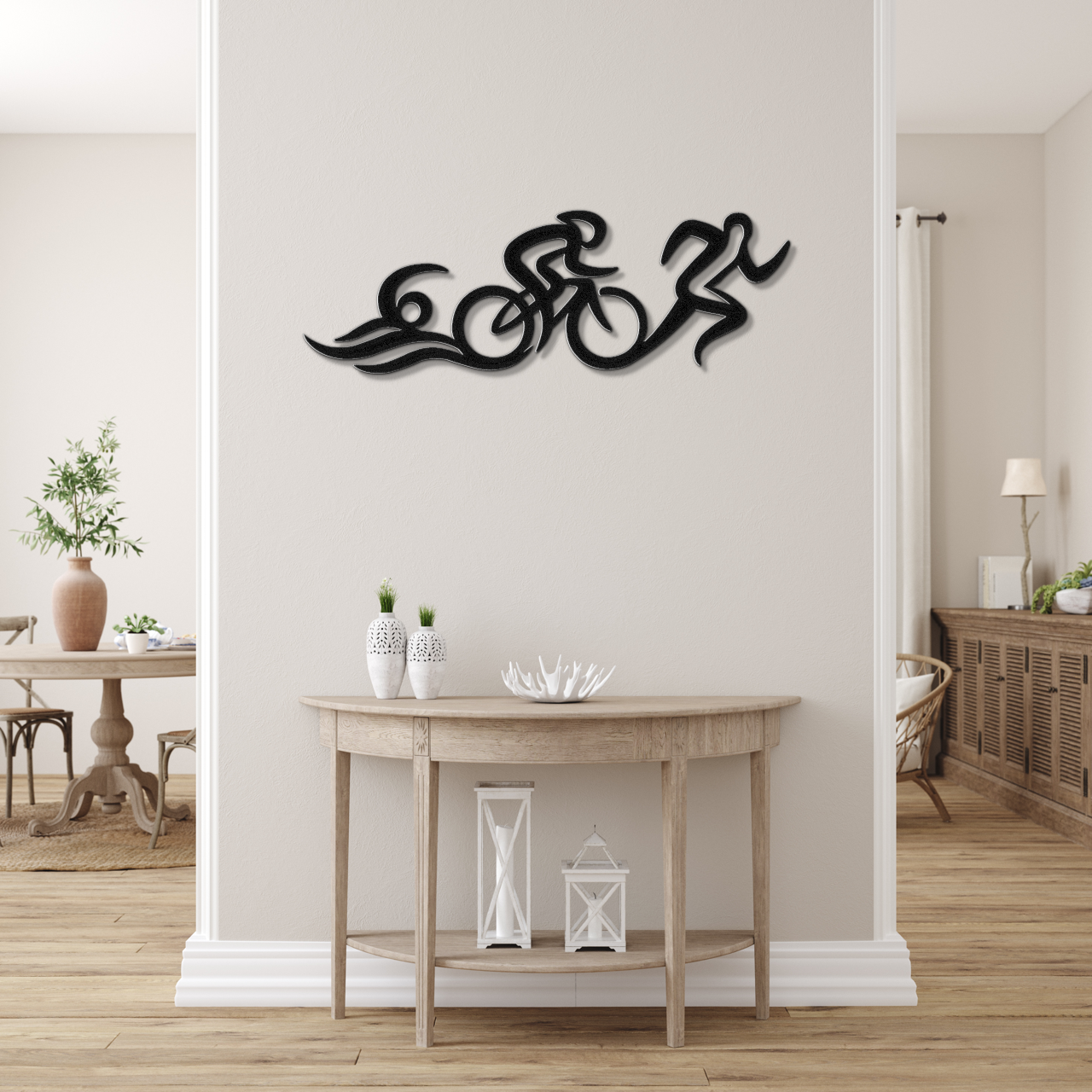 Triathlon Metal Wall Art
