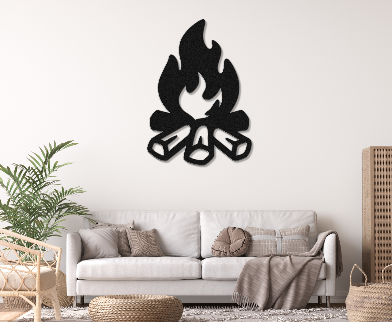 Campfire Metal Wall Art