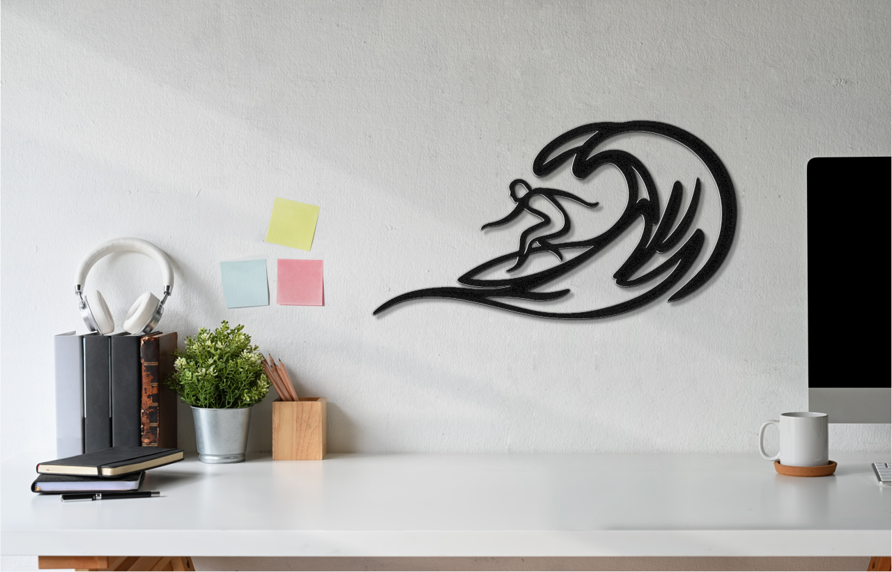 Surfer Metal Wall Art