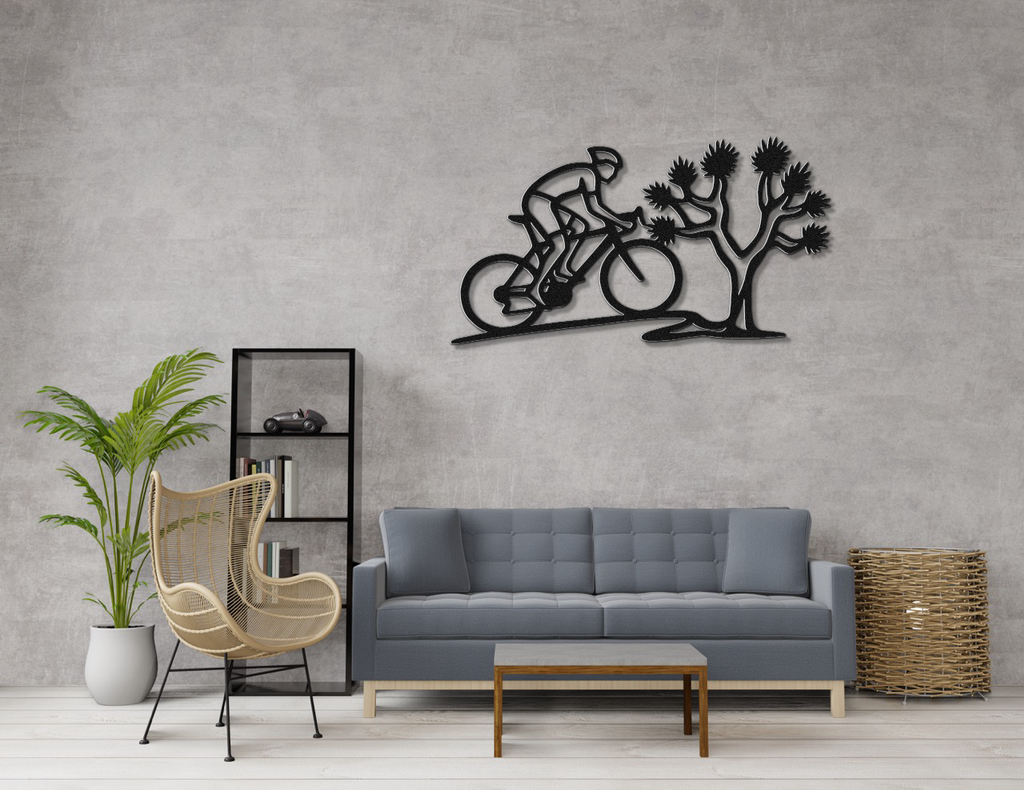 Joshua Tree Cycling Metal Wall Art