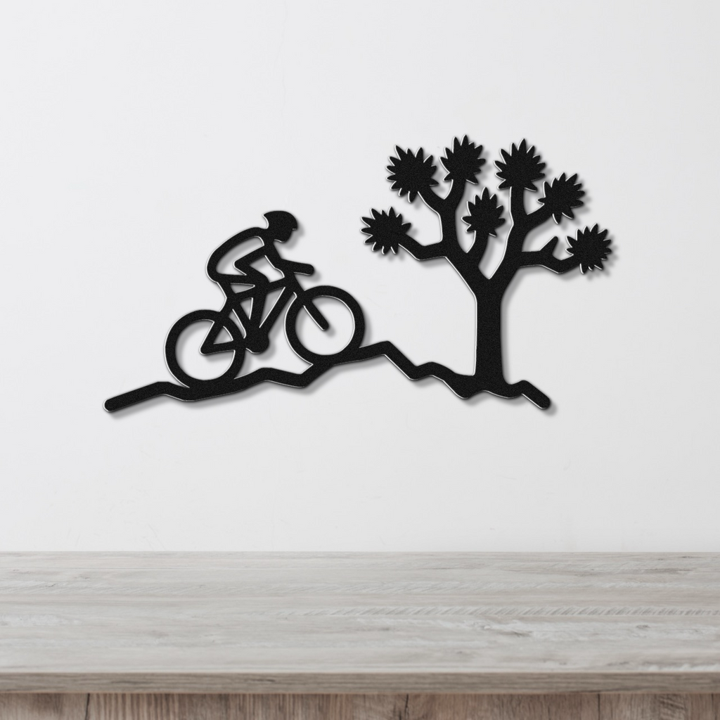 Joshua Tree Cycling Metal Wall Art