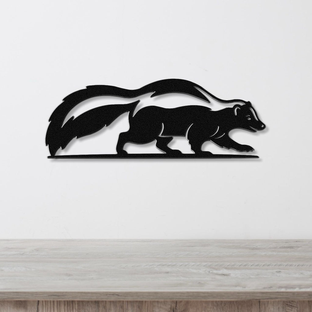Sneaky Skunk Metal Wall Art