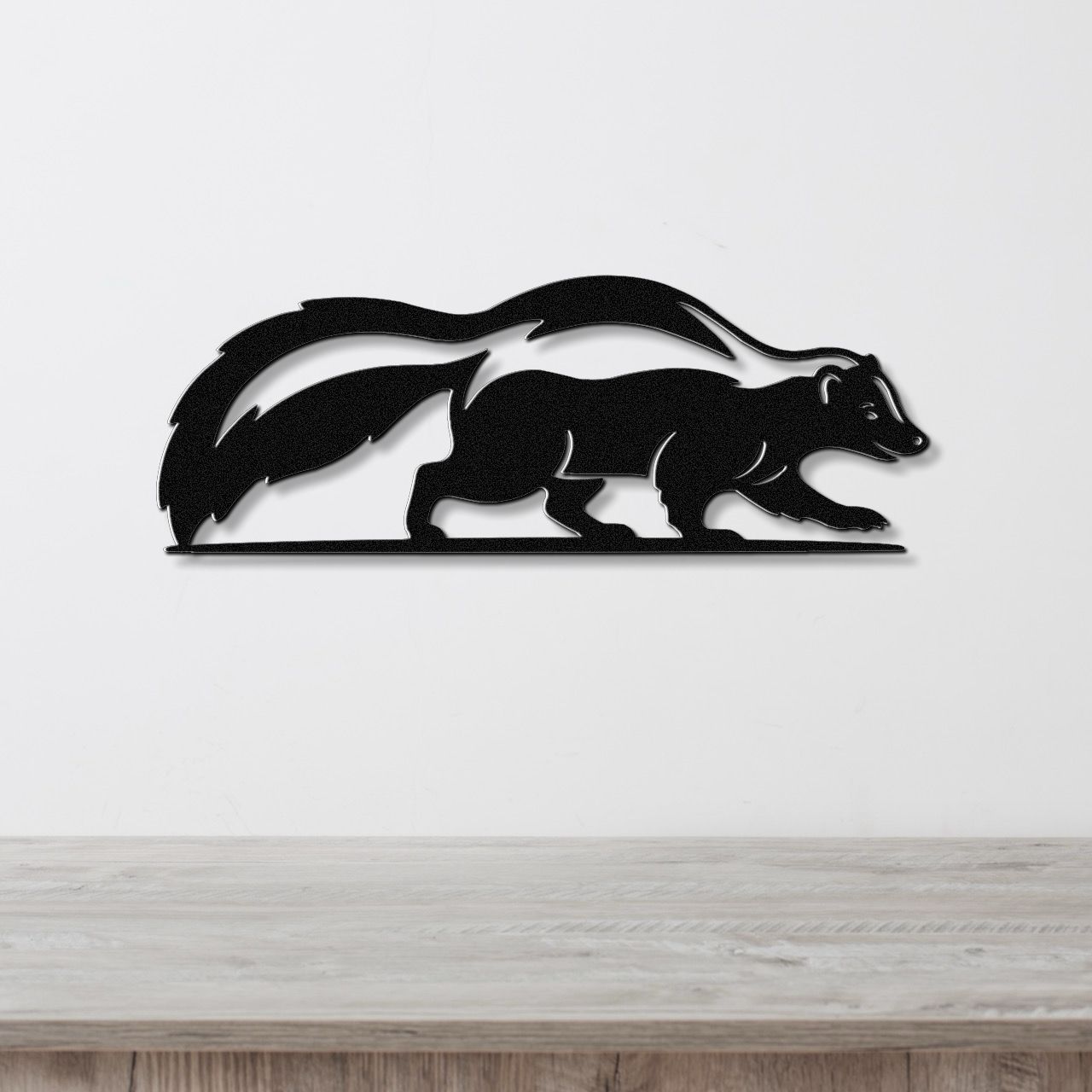 Sneaky Skunk Metal Wall Art