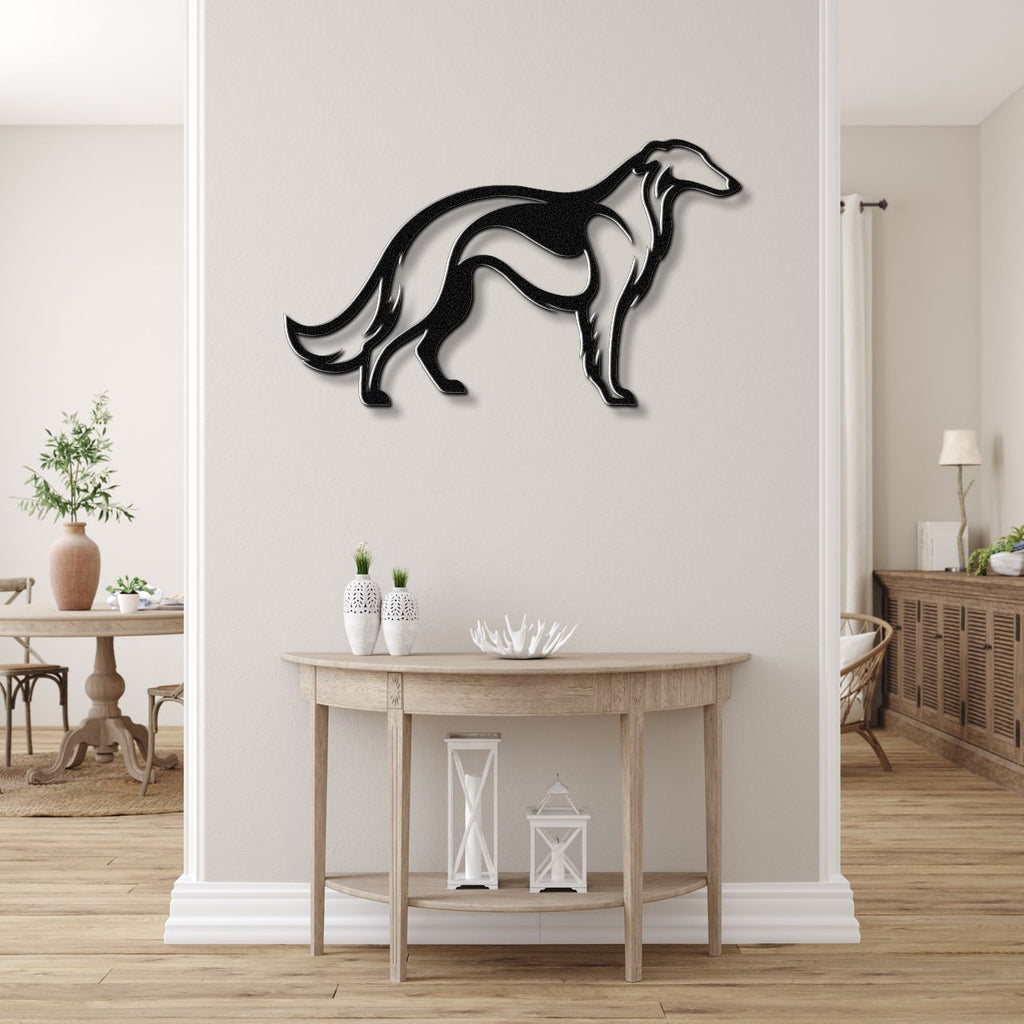 Borzoi Dog Metal Wall Art