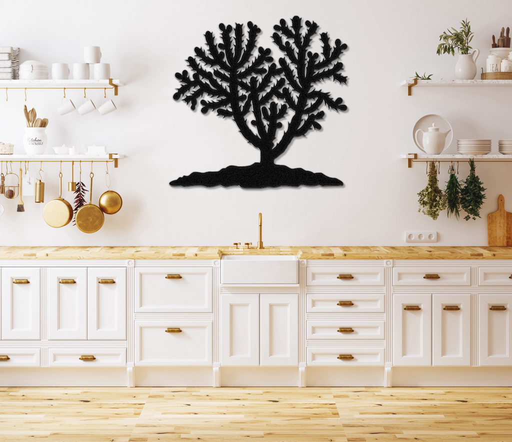 Cholla Cactus Metal Wall Art
