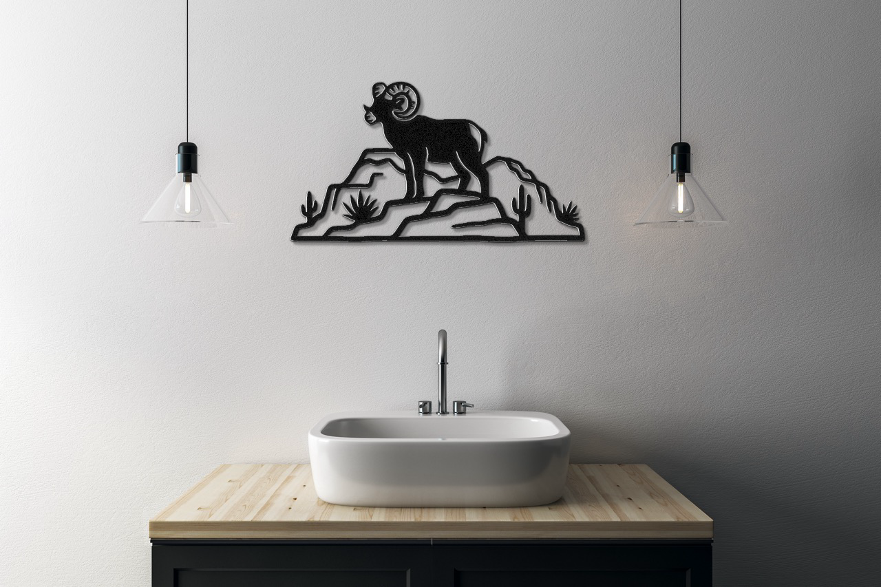 Arizona Bighorn Sheep Metal Wall Art