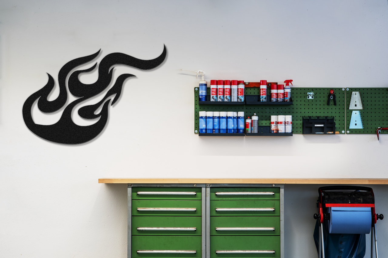 Abstract Fire Metal Wall Art
