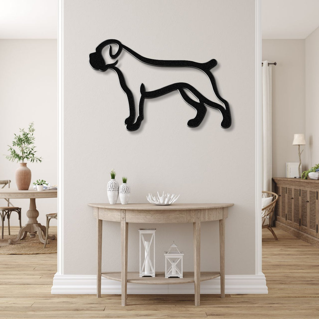 Boxer Dog Metal Wall Art