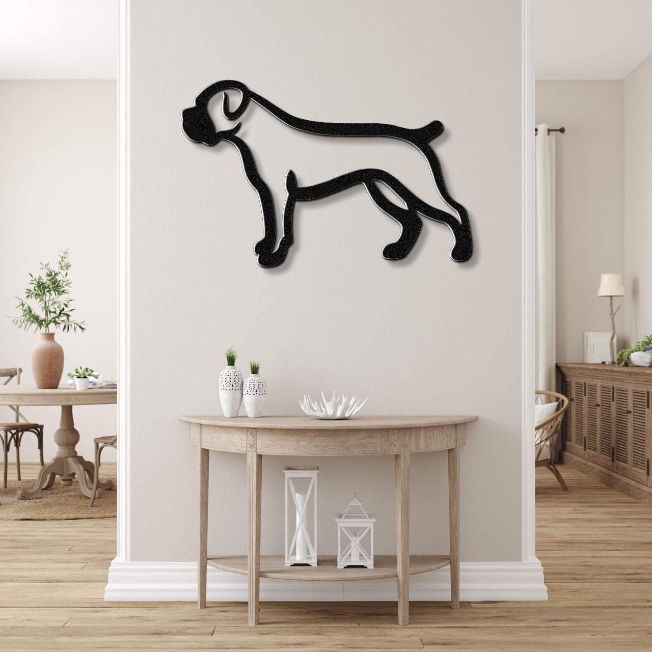 Boxer Dog Metal Wall Art