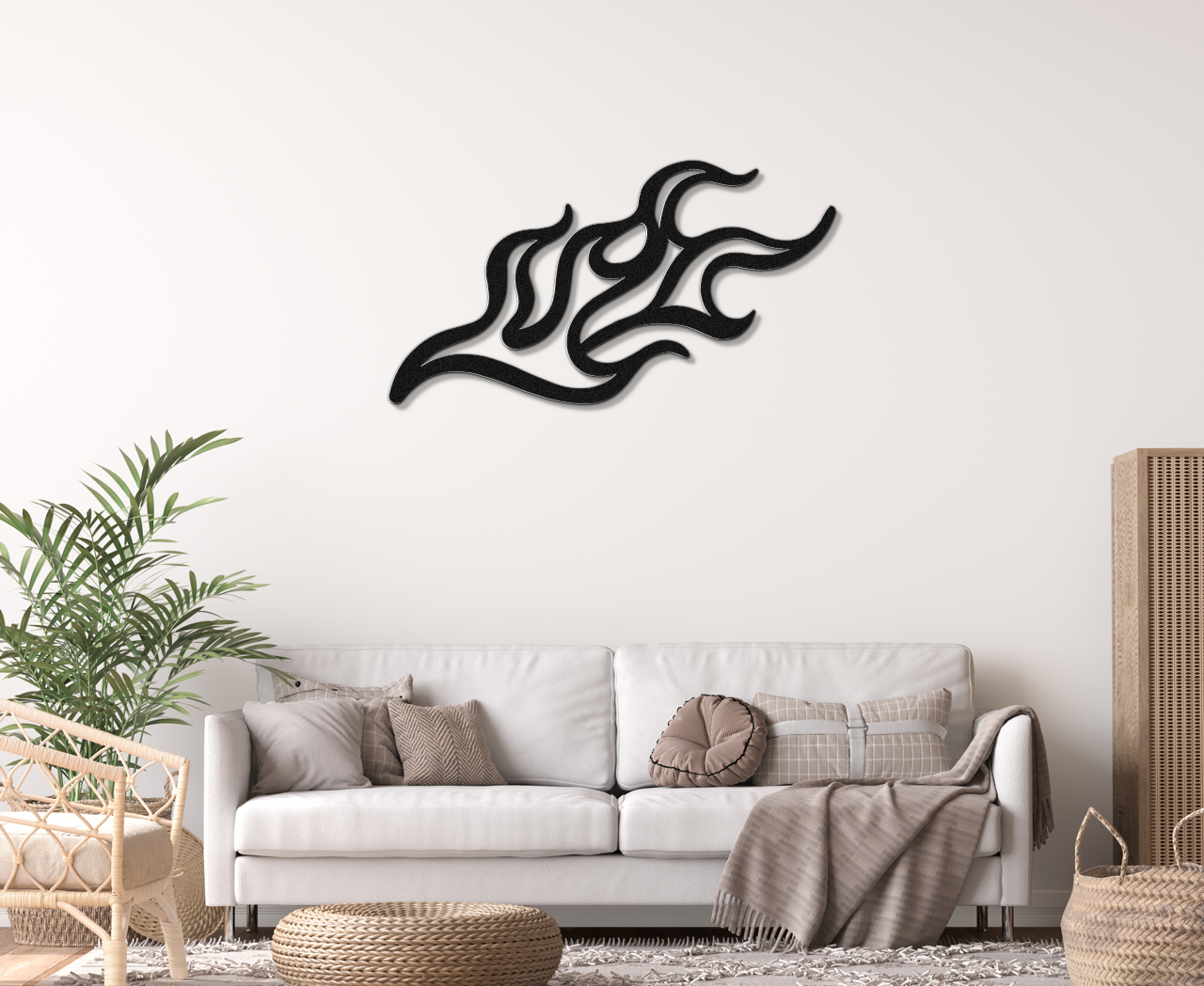 Abstract Fire Metal Wall Art