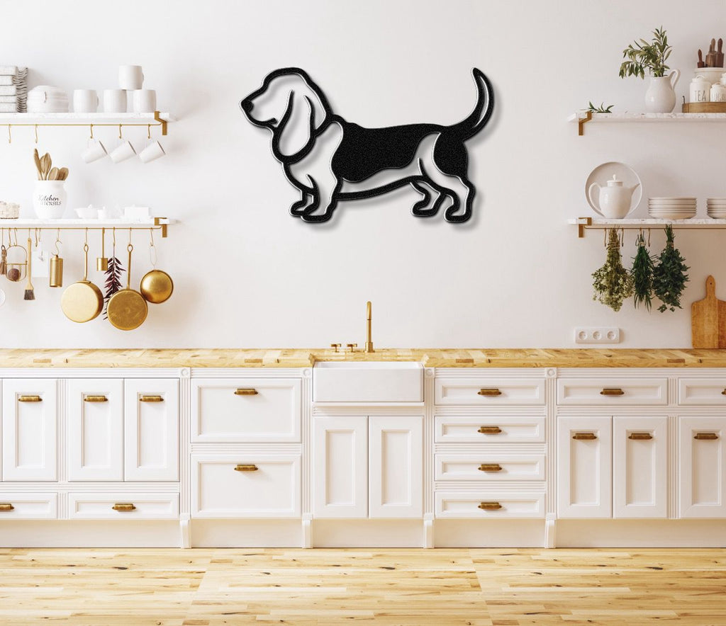 Basset Hound Metal Wall Art