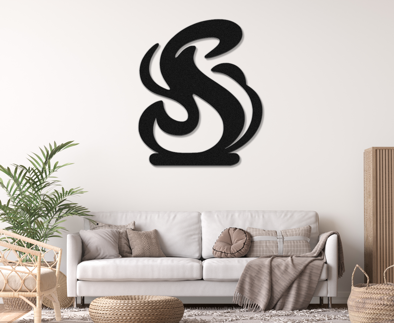 Abstract Fire Metal Wall Art