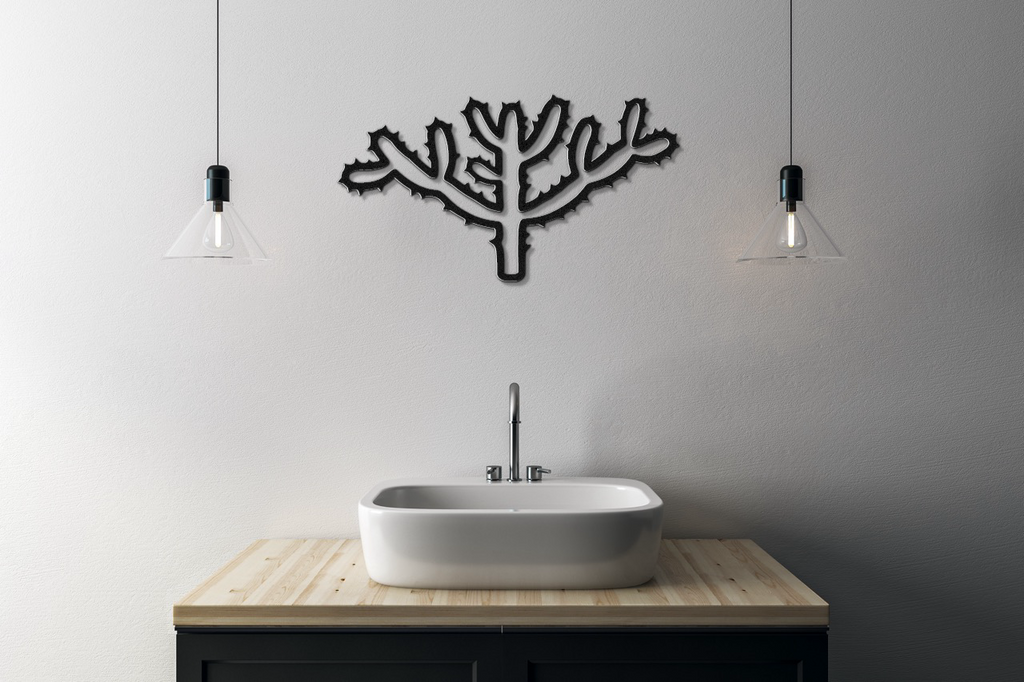 Cholla Cactus Metal Wall Art