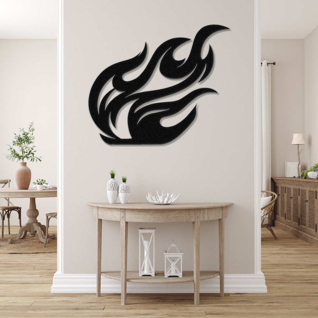 Abstract Fire Metal Wall Art