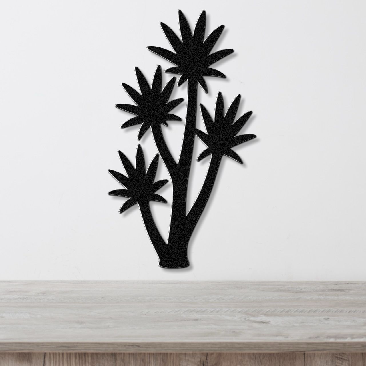 Tall Yucca Metal Wall Art