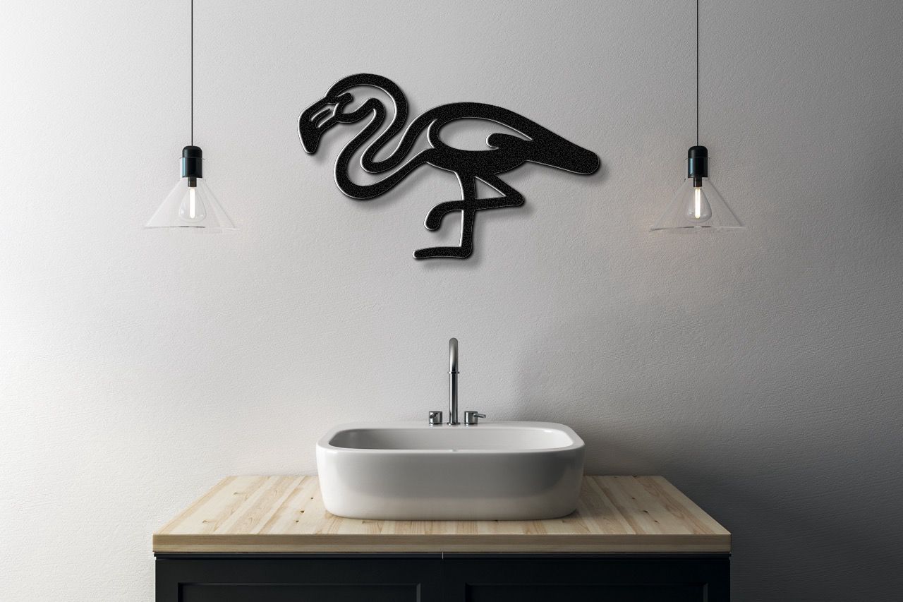 Flamingo Metal Wall Art